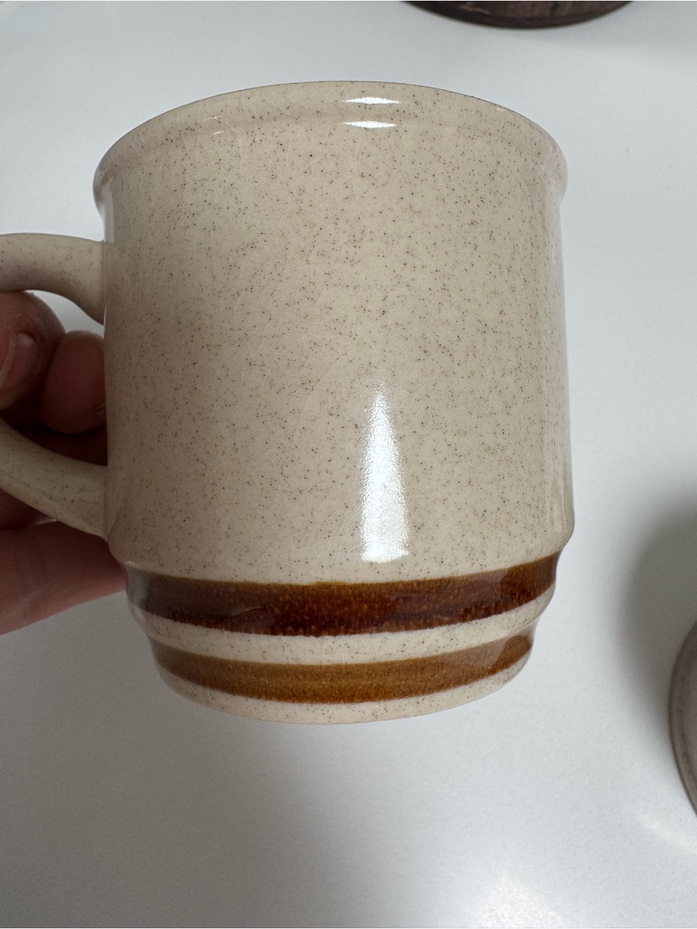 Vintage mid century Stoneware mugs. Made in Japan
Set of 2